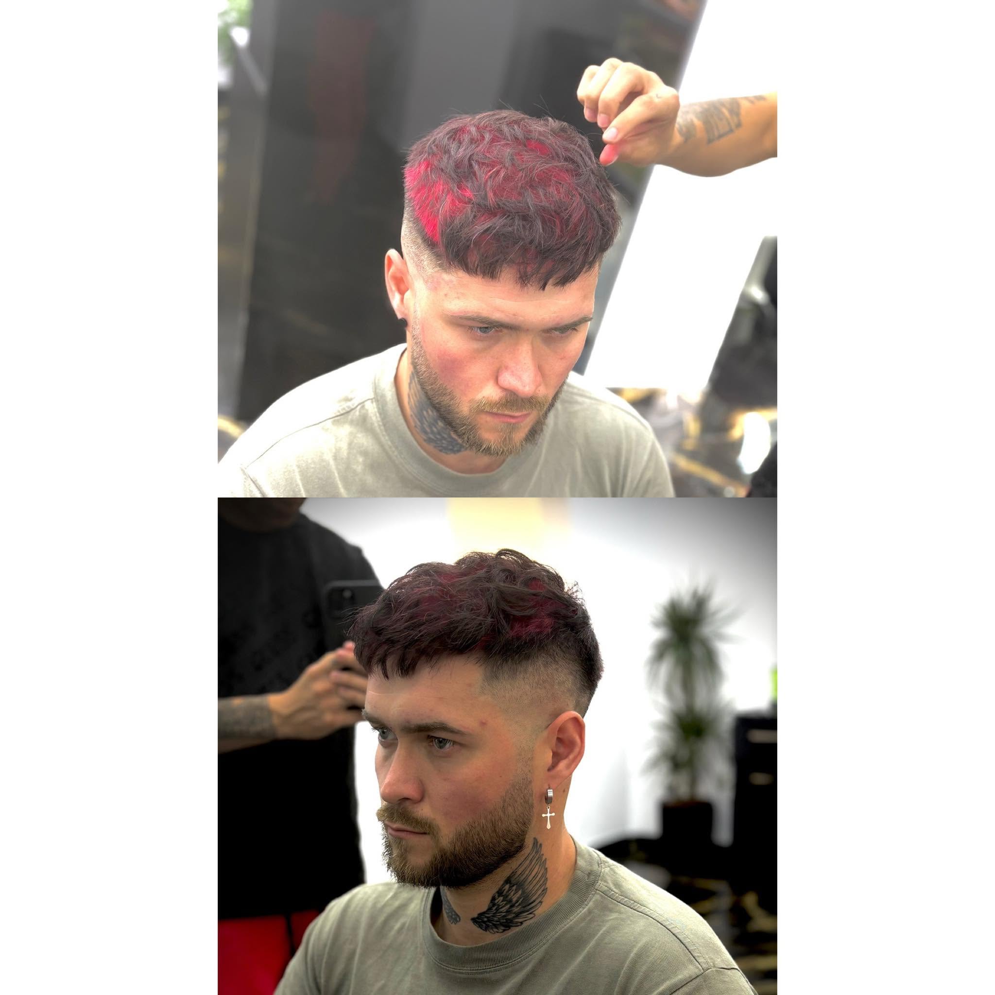 Colorare roșu combinată cu fade