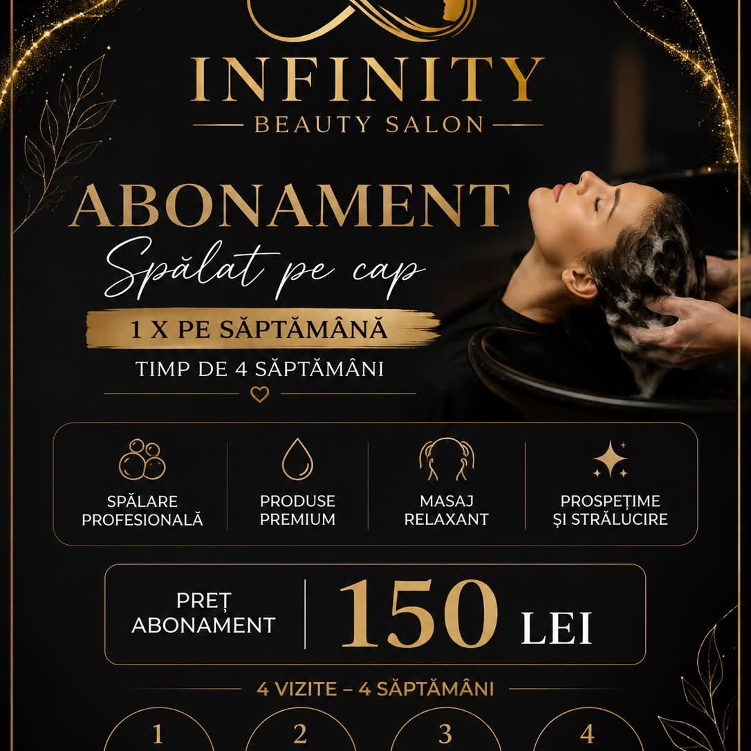 Materialul oficial al abonamentului de spălat pe cap, 150 lei